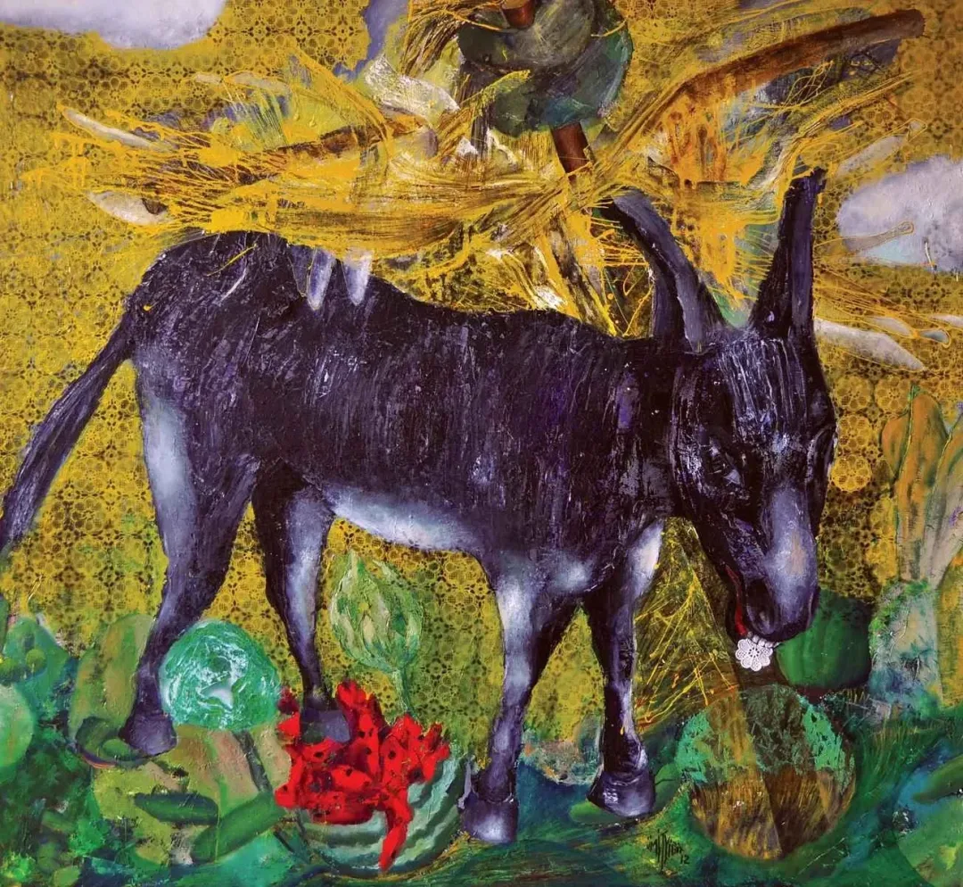 "Bildiğin Eşek" eseri ÜMİT YİĞİT tarafından 2012 yılında 120x110 cm ölçülerinde Tuval üzeri yağlı boya tekniği ile yapılmıştır.
