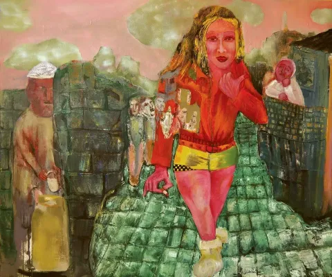 "Kentsel Dönüşüm" eseri ÜMİT YİĞİT tarafından 2013 yılında 120x100 cm ölçülerinde Tuval üzeri yağlı boya tekniği ile yapılmıştır.