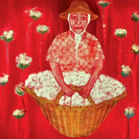 "Emekten Yana" eseri ÜMİT YİĞİT tarafından 2013 yılında 100x100 cm ölçülerinde Tuval üzeri yağlı boya tekniği ile yapılmıştır.