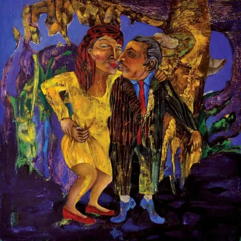 ÜMİT YİĞİT — “Seviyeli Beraberlik”, 2013 "Seviyeli Beraberlik" eseri ÜMİT YİĞİT tarafından 2013 yılında 100x100 cm ölçülerinde Tuval üzeri yağlı boya tekniği ile yapılmıştır.