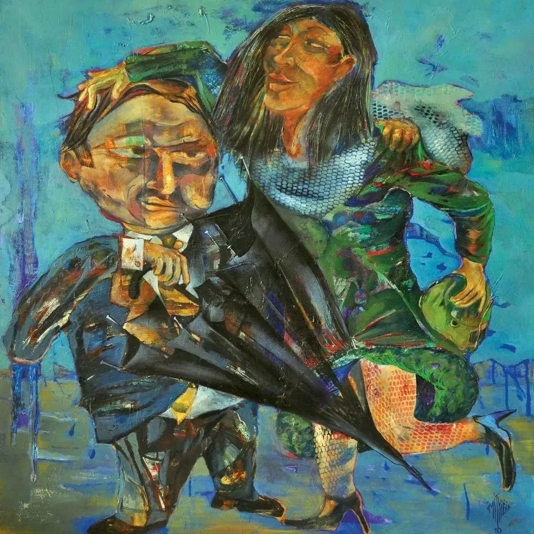 yakınlaştır "Mutaassıp" eseri ÜMİT YİĞİT tarafından 2010 yılında 100x100 cm ölçülerinde Tuval üzeri yağlı boya tekniği ile yapılmıştır.