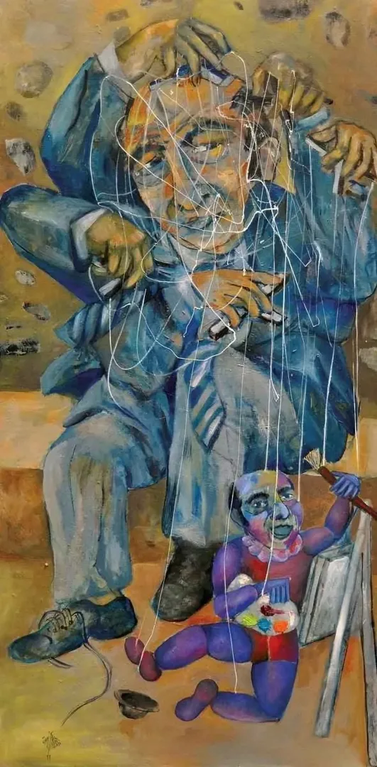 "Zor İşler Bunlar" eseri ÜMİT YİĞİT tarafından 2011 yılında 100x50 cm ölçülerinde Tuval üzeri yağlı boya tekniği ile yapılmıştır.