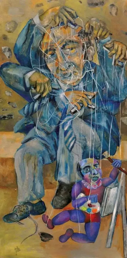 yakınlaştır "Zor İşler Bunlar" eseri ÜMİT YİĞİT tarafından 2011 yılında 100x50 cm ölçülerinde Tuval üzeri yağlı boya tekniği ile yapılmıştır.