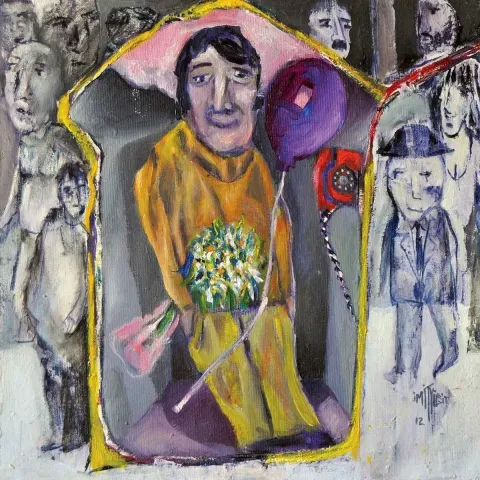 ÜMİT YİĞİT — “Beklemek”, 2012 "Beklemek" eseri ÜMİT YİĞİT tarafından 2012 yılında 30x30 cm ölçülerinde Tuval üzeri yağlı boya tekniği ile yapılmıştır.