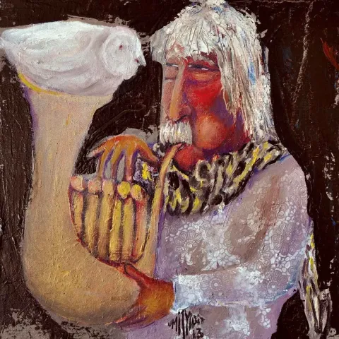 ÜMİT YİĞİT — “Bir Nefes”, 2012 "Bir Nefes" eseri ÜMİT YİĞİT tarafından 2012 yılında 30x30 cm ölçülerinde Tuval üzeri yağlı boya tekniği ile yapılmıştır.