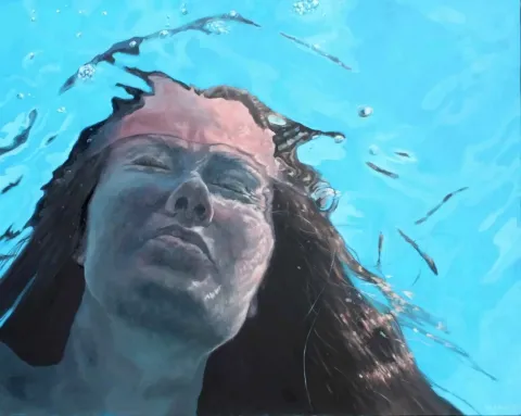 ZUHAL BAYSAR — “Yakın”, 2013 "Yakın" eseri ZUHAL BAYSAR tarafından 2013 yılında 120x150 cm ölçülerinde Tuval üzeri yağlı boya tekniği ile yapılmıştır.