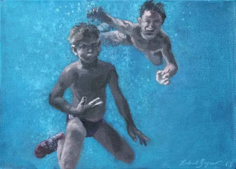 "Kafadarlar" eseri ZUHAL BAYSAR tarafından 2013 yılında 25x35 cm ölçülerinde Tuval üzeri yağlı boya tekniği ile yapılmıştır.