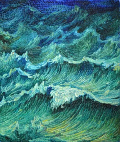 "İçsel Dokunmalar Üzerine" eseri AHMET YEŞİL tarafından 2013 yılında 90x75 cm ölçülerinde Tuval üzeri yağlı boya tekniği ile yapılmıştır.