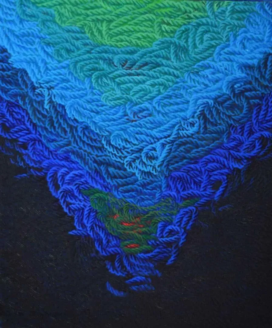 yakınlaştır "Mavi Üzerine Notlar" eseri AHMET YEŞİL tarafından 2013 yılında 75x65 cm ölçülerinde Tuval üzeri yağlı boya tekniği ile yapılmıştır.