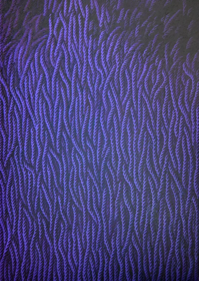 yakınlaştır "Mavi Üzerine Notlar" eseri AHMET YEŞİL tarafından 2014 yılında 120x100 cm ölçülerinde Tuval üzeri yağlı boya tekniği ile yapılmıştır.