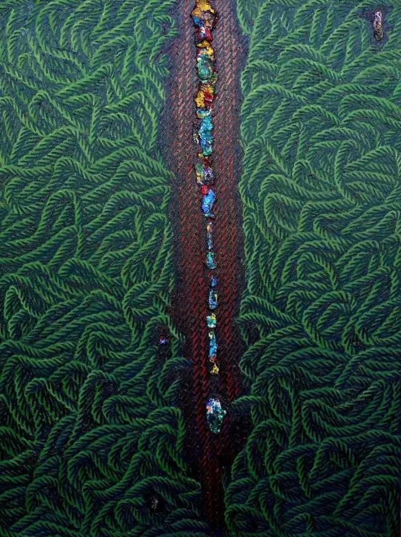 AHMET YEŞİL — “Tarihsiz Günlükler-II”, 2014 "Tarihsiz Günlükler-II" eseri AHMET YEŞİL tarafından 2014 yılında 120x90 cm ölçülerinde Tuval üzeri yağlı boya tekniği ile yapılmıştır.