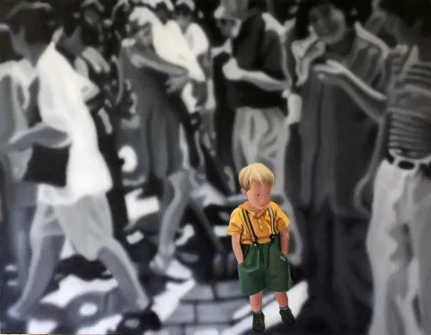 "isimsiz" eseri BERK ARIKAN tarafından 2014 yılında 92x73 cm ölçülerinde Tuval üzeri akrilik boya tekniği ile yapılmıştır.