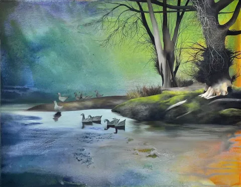 "isimsiz" eseri MEHMET YILDIRIM tarafından 2014 yılında 73x92 cm ölçülerinde Tuval üzeri yağlı boya tekniği ile yapılmıştır.