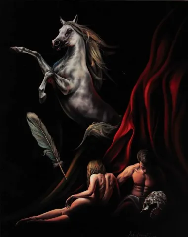 "Kaygı" eseri BEHZAT FEYZULLAH tarafından 2014 yılında 92x73 cm ölçülerinde Tuval üzeri yağlı boya tekniği ile yapılmıştır.
