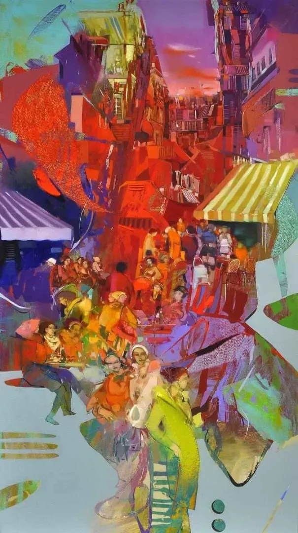HAKAN ESMER — “Cafe”, 2014 "Cafe" eseri HAKAN ESMER tarafından 2014 yılında 125x70 cm ölçülerinde Tuval üzeri yağlı boya tekniği ile yapılmıştır.
