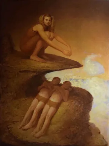 SERTAP YEĞİN — “Güven”, 2014 "Güven" eseri SERTAP YEĞİN tarafından 2014 yılında 200x150 cm ölçülerinde Tuval üzeri yağlı boya tekniği ile yapılmıştır.
