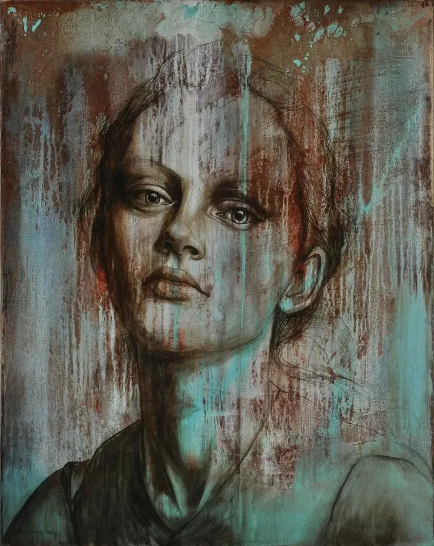 yakınlaştır "Kız Kardeş-I" eseri CEYHUN YAMAN tarafından 2014 yılında 92x73 cm ölçülerinde Tuval üzeri akrilik boya tekniği ile yapılmıştır.