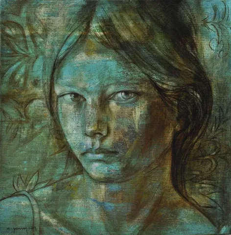 CEYHUN YAMAN — “isimsiz”, 2014 "isimsiz" eseri CEYHUN YAMAN tarafından 2014 yılında 40x40 cm ölçülerinde Tuval üzeri akrilik boya tekniği ile yapılmıştır.