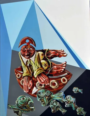ERHAN LANPİR — “isimsiz”, 2014 "isimsiz" eseri ERHAN LANPİR tarafından 2014 yılında 92x73 cm ölçülerinde Tuval üzeri akrilik boya tekniği ile yapılmıştır.