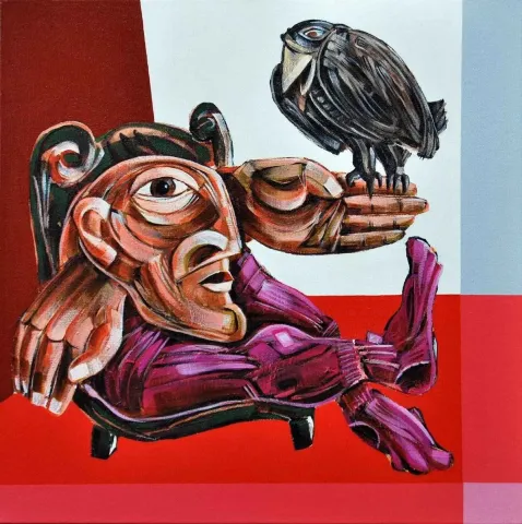 ERHAN LANPİR — “isimsiz”, 2014 "isimsiz" eseri ERHAN LANPİR tarafından 2014 yılında 40x40 cm ölçülerinde Tuval üzeri akrilik boya tekniği ile yapılmıştır.