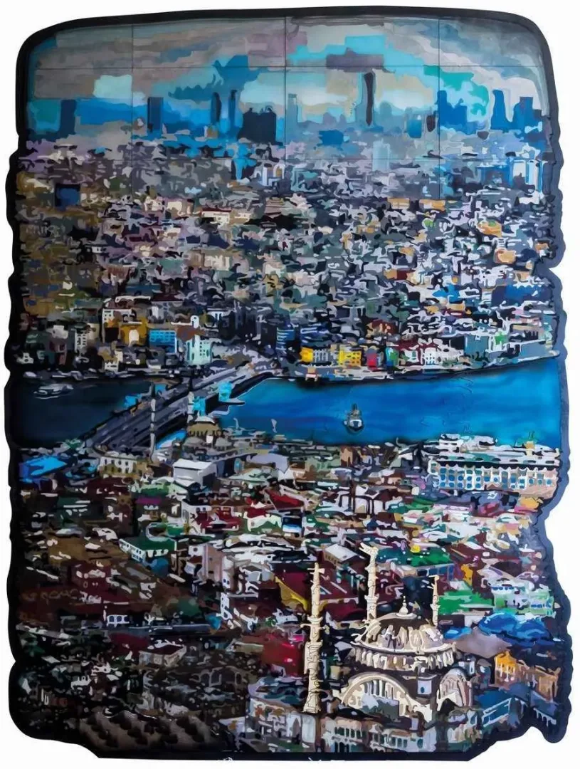 yakınlaştır "Altınboynuz" eseri EMRE LÜLE tarafından 2014 yılında 200x150 cm ölçülerinde Pleksiglas+Ahşap tekniği ile yapılmıştır.