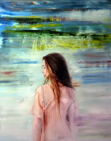 "isimsiz" eseri TURGUT AKARSU tarafından 2014 yılında 92x73 cm ölçülerinde Tuval üzeri yağlı boya tekniği ile yapılmıştır.