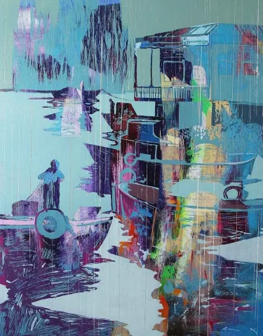 "isimsiz" eseri ÜMİT TÜRK tarafından 2014 yılında 92x73 cm ölçülerinde Tuval üzeri yağlı boya tekniği ile yapılmıştır.