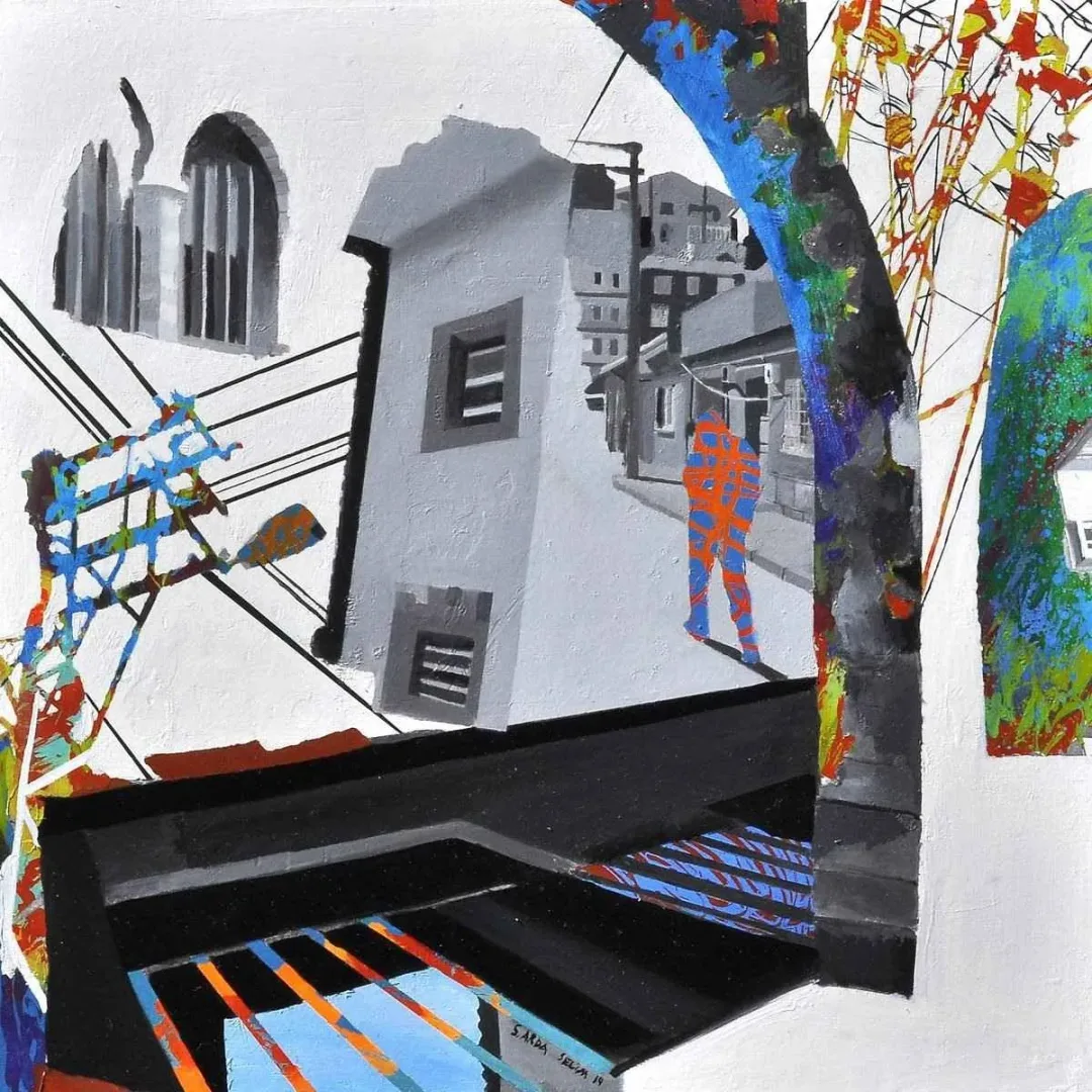 ARDA SELİM — “isimsiz”, 2014 "isimsiz" eseri ARDA SELİM tarafından 2014 yılında 40x40 cm ölçülerinde Tuval üzeri karışık teknik tekniği ile yapılmıştır.