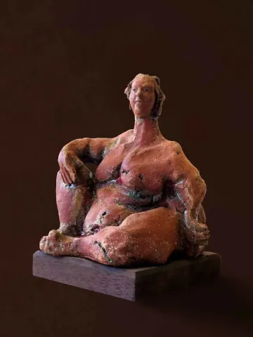 "isimsiz" eseri AZİMET KARAMAN tarafından 2014 yılında 22x16x18 cm ölçülerinde Pişmiş Toprak tekniği ile yapılmıştır.