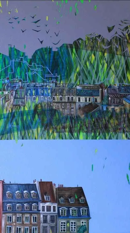 "isimsiz" eseri BAKİ BODUR tarafından 2014 yılında 80x45 cm ölçülerinde Tuval üzeri akrilik ve yağlı boya tekniği ile yapılmıştır.