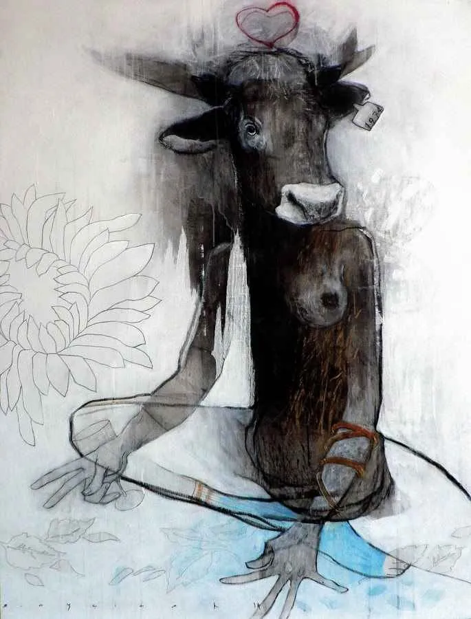 "İsimsiz" eseri ERCAN AYÇİÇEK tarafından 2014 yılında 116x89 cm ölçülerinde Tuval üzeri akrilik boya tekniği ile yapılmıştır.