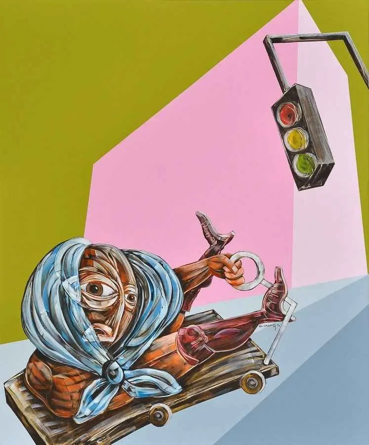 yakınlaştır "Kırmızı Işık" eseri ERHAN LANPİR tarafından 2014 yılında 116x140 cm ölçülerinde Tuval üzeri akrilik boya tekniği ile yapılmıştır.