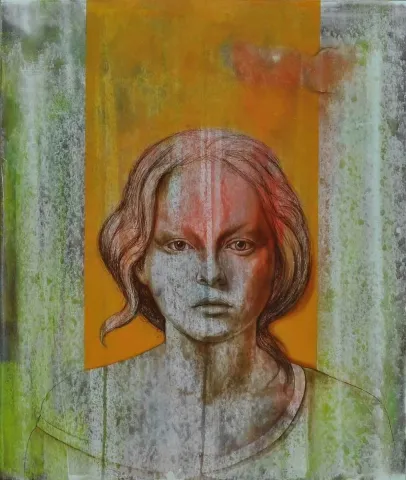 CEYHUN YAMAN — “Renginde Kirlendim”, 2014 "Renginde Kirlendim" eseri CEYHUN YAMAN tarafından 2014 yılında 106x140 cm ölçülerinde Tuval üzeri akrilik ve yağlı boya tekniği ile yapılmıştır.