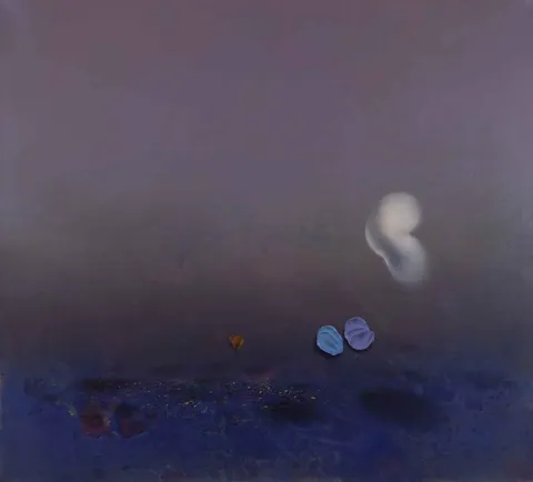 "36. Kozmik karşılık" eseri EKREM KAHRAMAN tarafından 2012 yılında 180x200 cm ölçülerinde Tuval üzeri yağlı boya tekniği ile yapılmıştır.
