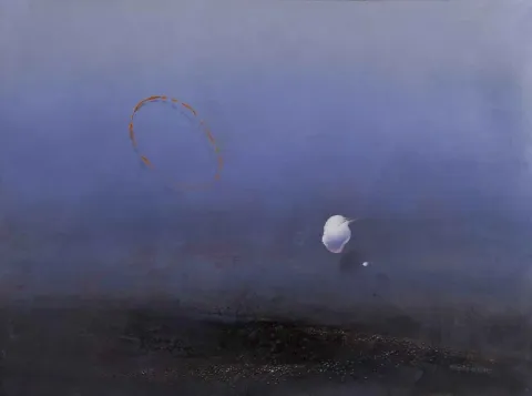 EKREM KAHRAMAN — “45. Azlığa methiye”, 2012 "45. Azlığa methiye" eseri EKREM KAHRAMAN tarafından 2012 yılında 150x200 cm ölçülerinde Tuval üzeri yağlı boya tekniği ile yapılmıştır.