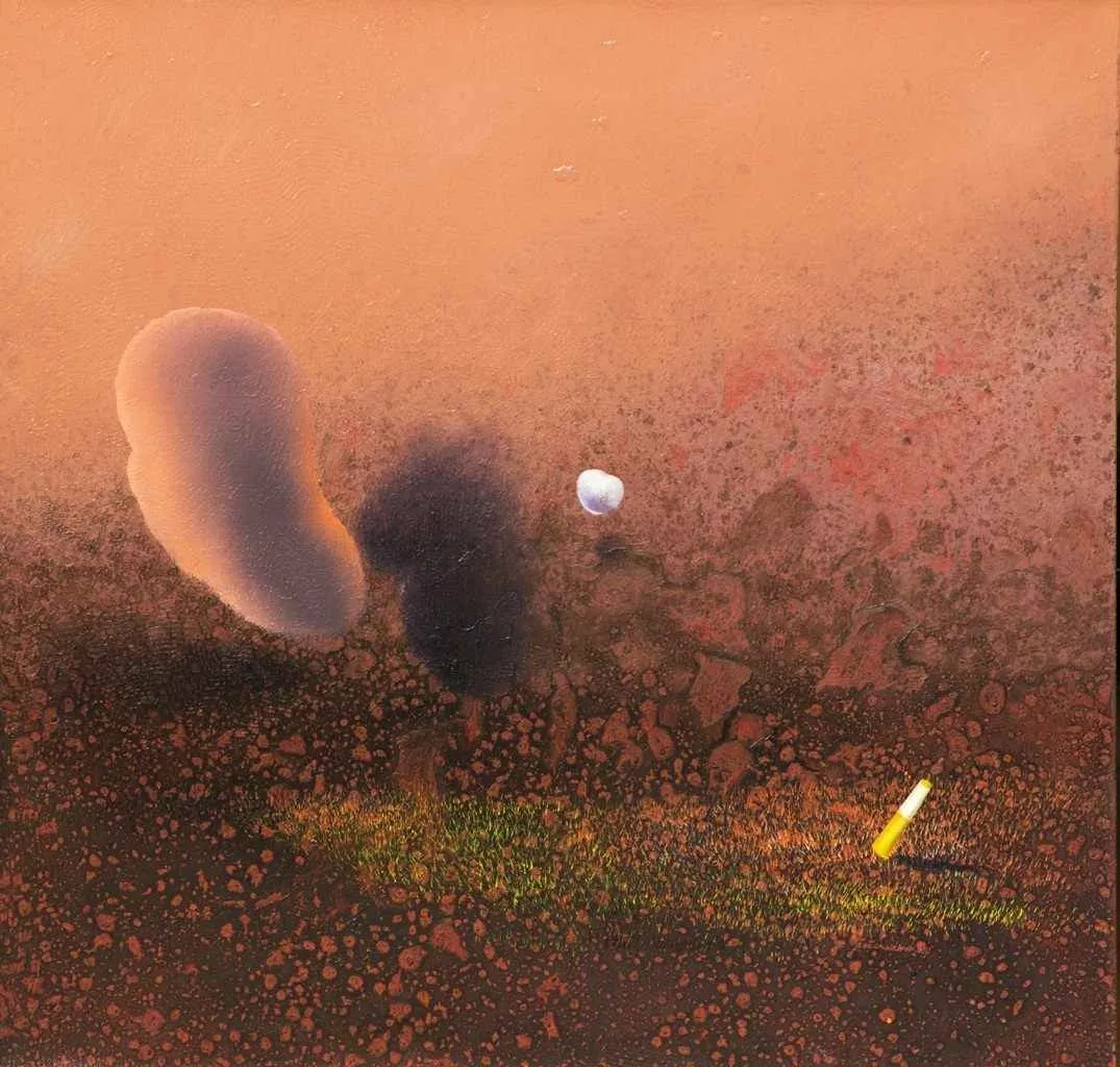 yakınlaştır "117. Düşünme Noktası" eseri EKREM KAHRAMAN tarafından 2013 yılında 60x60 cm ölçülerinde Tuval üzeri yağlı boya tekniği ile yapılmıştır.