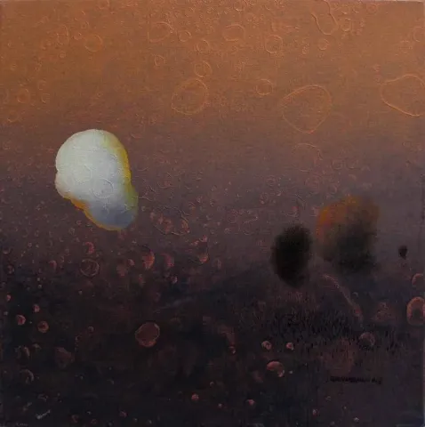 EKREM KAHRAMAN — “isimsiz”, 2014 "isimsiz" eseri EKREM KAHRAMAN tarafından 2014 yılında 30x30 cm ölçülerinde Tuval üzeri yağlı boya tekniği ile yapılmıştır.