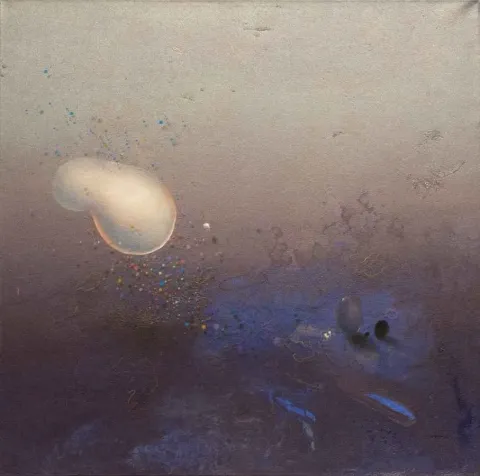EKREM KAHRAMAN — “İkircikli Durum”, 2013 "İkircikli Durum" eseri EKREM KAHRAMAN tarafından 2013 yılında 87x87 cm ölçülerinde Tuval üzeri yağlı boya tekniği ile yapılmıştır.