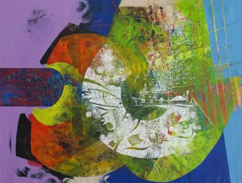 ENGİN KORKMAZ — “isimsiz”, 2014 "isimsiz" eseri ENGİN KORKMAZ tarafından 2014 yılında 90x120 cm ölçülerinde Tuval üzeri akrilik boya tekniği ile yapılmıştır.