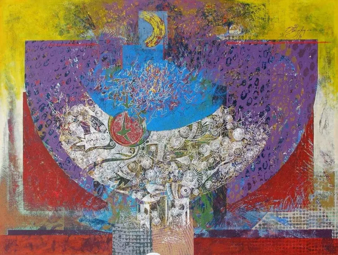 ENGİN KORKMAZ — “isimsiz”, 2014 "isimsiz" eseri ENGİN KORKMAZ tarafından 2014 yılında 90x120 cm ölçülerinde Tuval üzeri akrilik boya tekniği ile yapılmıştır.