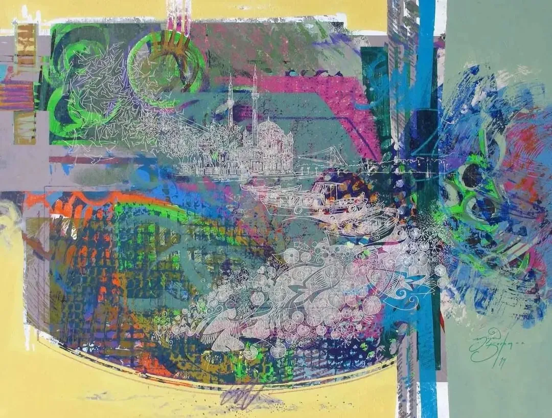 "isimsiz" eseri ENGİN KORKMAZ tarafından 2014 yılında 90x120 cm ölçülerinde Tuval üzeri akrilik boya tekniği ile yapılmıştır.