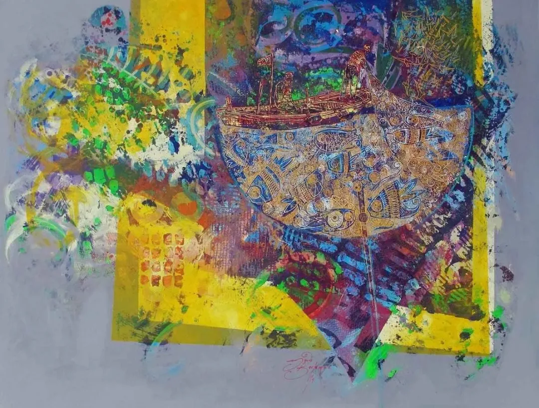 ENGİN KORKMAZ — “isimsiz”, 2014 "isimsiz" eseri ENGİN KORKMAZ tarafından 2014 yılında 90x120 cm ölçülerinde Tuval üzeri akrilik boya tekniği ile yapılmıştır.