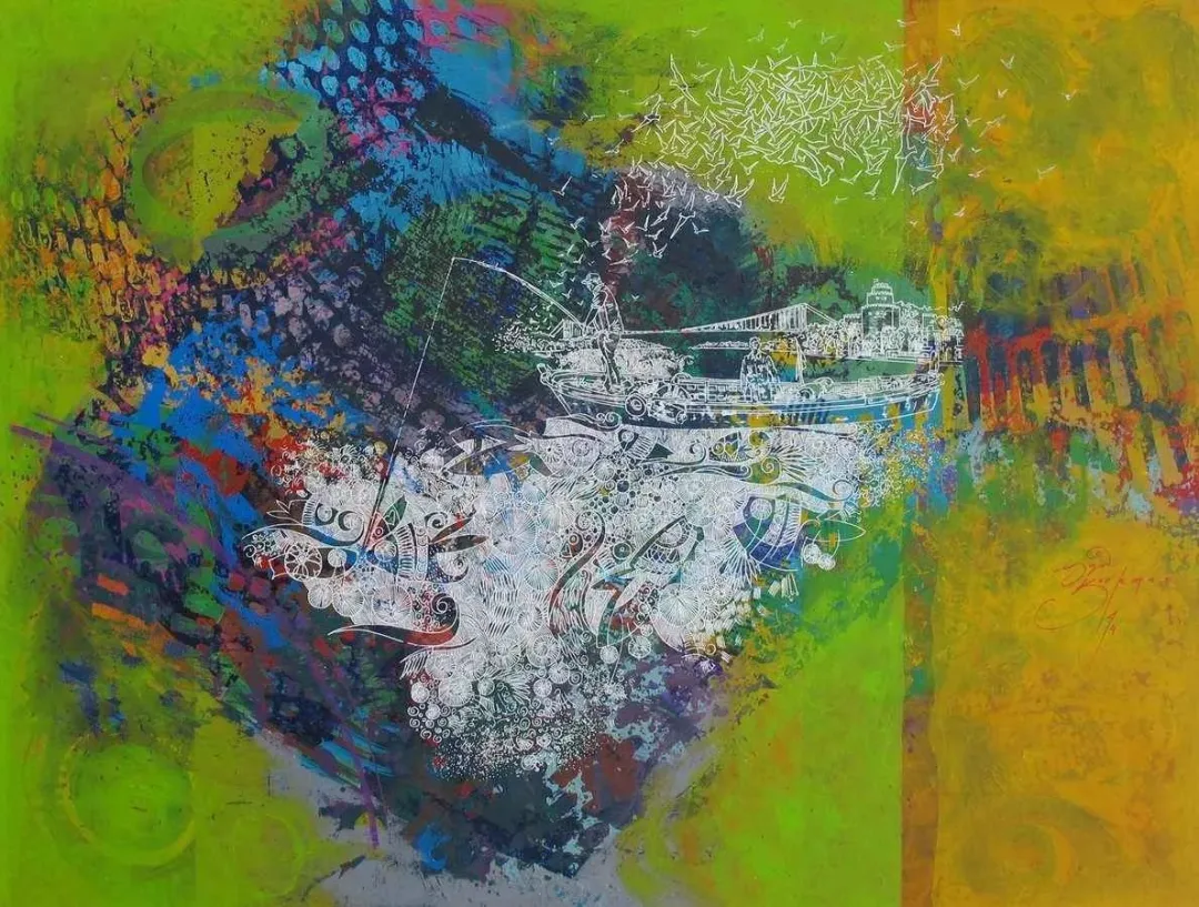 ENGİN KORKMAZ — “isimsiz”, 2014 "isimsiz" eseri ENGİN KORKMAZ tarafından 2014 yılında 90x120 cm ölçülerinde Tuval üzeri akrilik boya tekniği ile yapılmıştır.