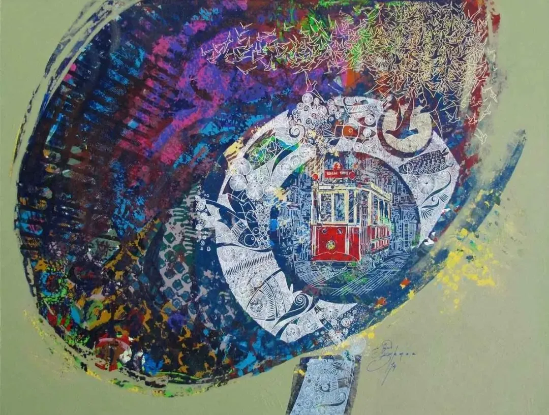 ENGİN KORKMAZ — “isimsiz”, 2014 "isimsiz" eseri ENGİN KORKMAZ tarafından 2014 yılında 90x120 cm ölçülerinde Tuval üzeri akrilik boya tekniği ile yapılmıştır.