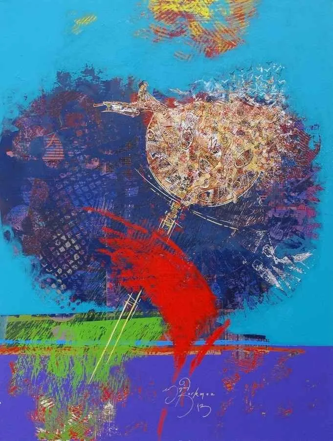 ENGİN KORKMAZ — “isimsiz”, 2013 "isimsiz" eseri ENGİN KORKMAZ tarafından 2013 yılında 105x135 cm ölçülerinde Tuval üzeri akrilik boya tekniği ile yapılmıştır.