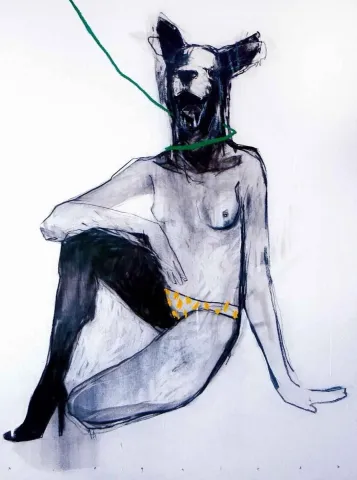 ERCAN AYÇİÇEK — “İsimsiz”, 2014 "İsimsiz" eseri ERCAN AYÇİÇEK tarafından 2014 yılında 120x90 cm ölçülerinde Tuval üzeri akrilik boya tekniği ile yapılmıştır.