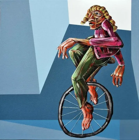 ERHAN LANPİR — “Palyaço”, 2014 "Palyaço" eseri ERHAN LANPİR tarafından 2014 yılında 40x40 cm ölçülerinde Tuval üzeri akrilik boya tekniği ile yapılmıştır.