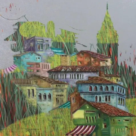 BAKİ BODUR — “isimsiz”, 2013 "isimsiz" eseri BAKİ BODUR tarafından 2013 yılında 70x70 cm ölçülerinde Tuval üzeri yağlı boya tekniği ile yapılmıştır.