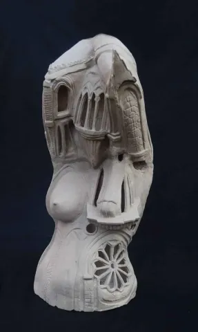 "Kilit Taşı 3" eseri SİBEL KELER tarafından 2012 yılında 62x22x24 cm ölçülerinde Seramik tekniği ile yapılmıştır.