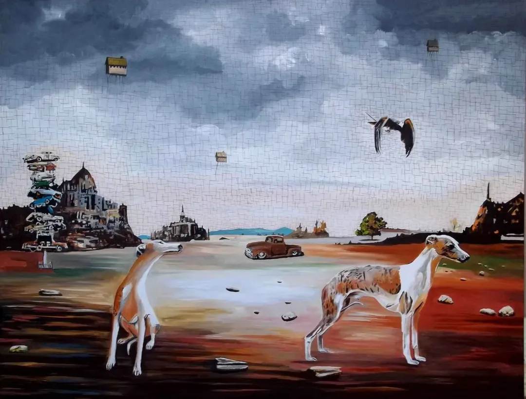 "Düş 4" eseri HAKAN ADA tarafından 2013 yılında 150x190 cm ölçülerinde Tuval üzeri akrilik boya tekniği ile yapılmıştır.